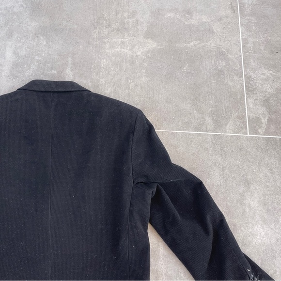 We Black Velvet Blazer Men's Size M Slim Fit 46” Chest Cotton Lined - Picture 13 of 16